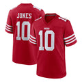 Kdoa SF.49ers #10 Mac Jones Player Red Game Home Stitched Jerseys