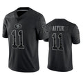 Kdoa SF.49ers #11 Brandon Aiyuk Player Black RFLCTV Limited Stitched Jerseys