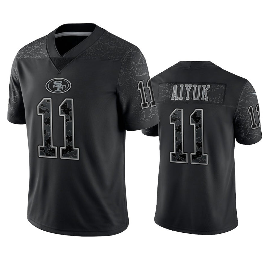Kdoa SF.49ers #11 Brandon Aiyuk Player Black RFLCTV Limited Stitched Jerseys