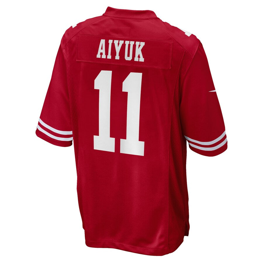Kdoa SF.49ers #11 Brandon Aiyuk Player Scarlet Game Stitched Jerseys