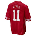 Kdoa SF.49ers #11 Brandon Aiyuk Player Scarlet Game Stitched Jerseys
