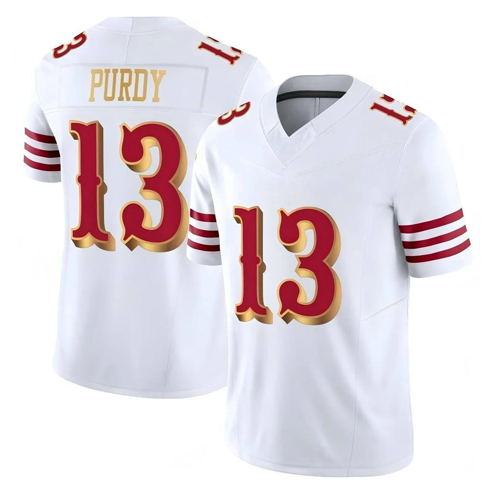Kdoa SF.49ers #13 Brock Purdy Player White 2025 Rivalries Collection Game Limited Stitched Jerseys