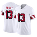 Kdoa SF.49ers #13 Brock Purdy Player White Limited Alternate Vapor F.U.S.E. Home Game Stitched Jerseys