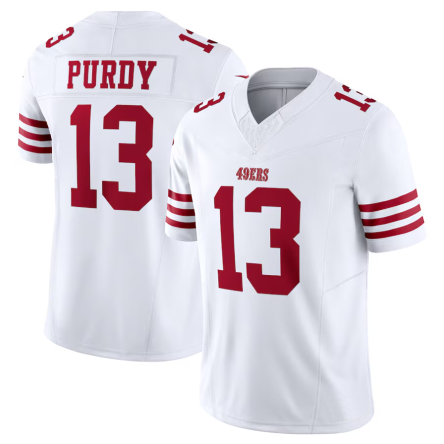 Kdoa SF.49ers #13 Brock Purdy Playre White Vapor F.U.S.E. Limited Stitched Jerseys