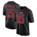 Kdoa SF.49ers #15 De'Zhaun Stribling Player Black Fashion Home Game Stitched Jerseys