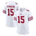 Kdoa SF.49ers #15 De'Zhaun Stribling Player White Game Home Stitched Jerseys