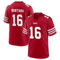 Kdoa SF.49ers #16 Joe Montana Player Scarlet Home Game Stitched Jerseys