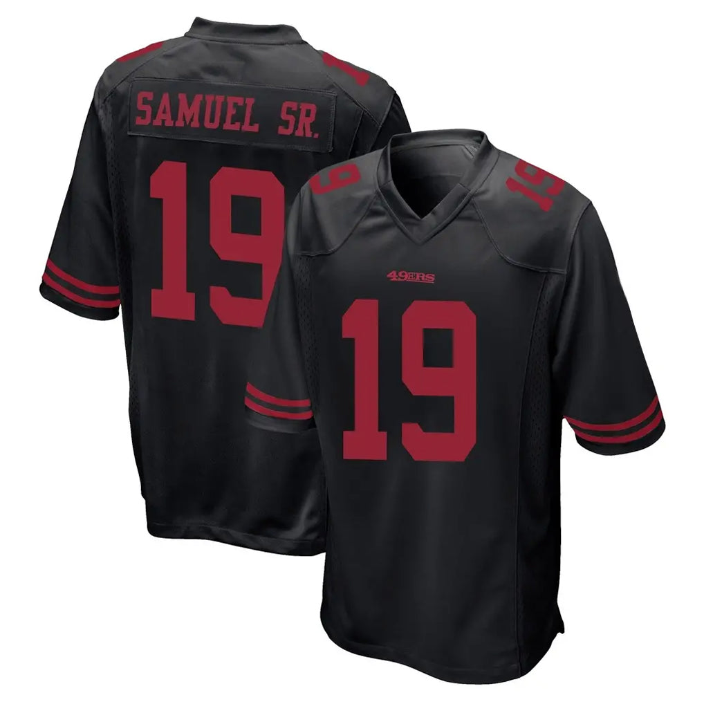 Kdoa SF.49ers #19 Deebo Samuel Sr. Player Black Alternate Home Game Stitched Jerseys