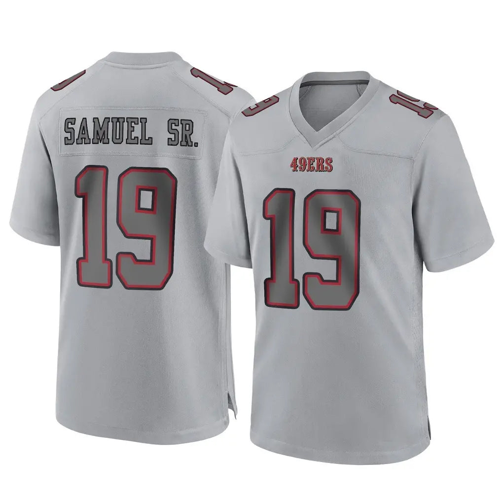 Kdoa SF.49ers #19 Deebo Samuel Sr. Player Gray Atmosphere Fashion Home Game Stitched Jerseys
