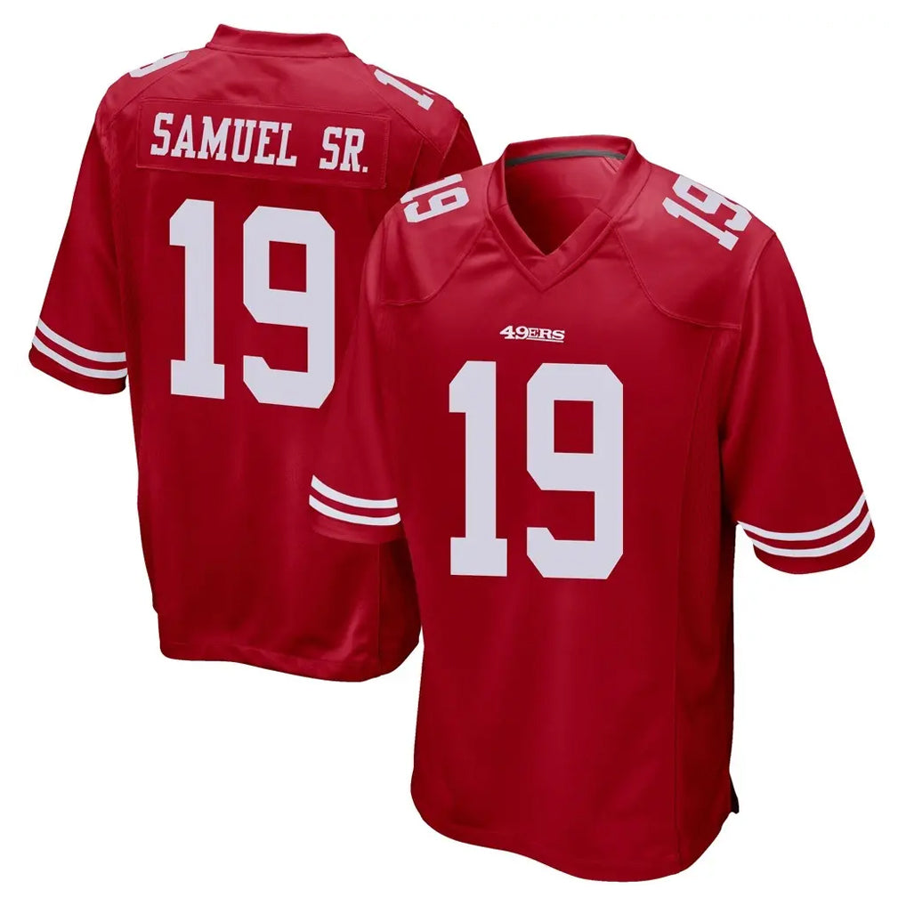 Kdoa SF.49ers #19 Deebo Samuel Sr. Player Red Home Game Stitched Jerseys