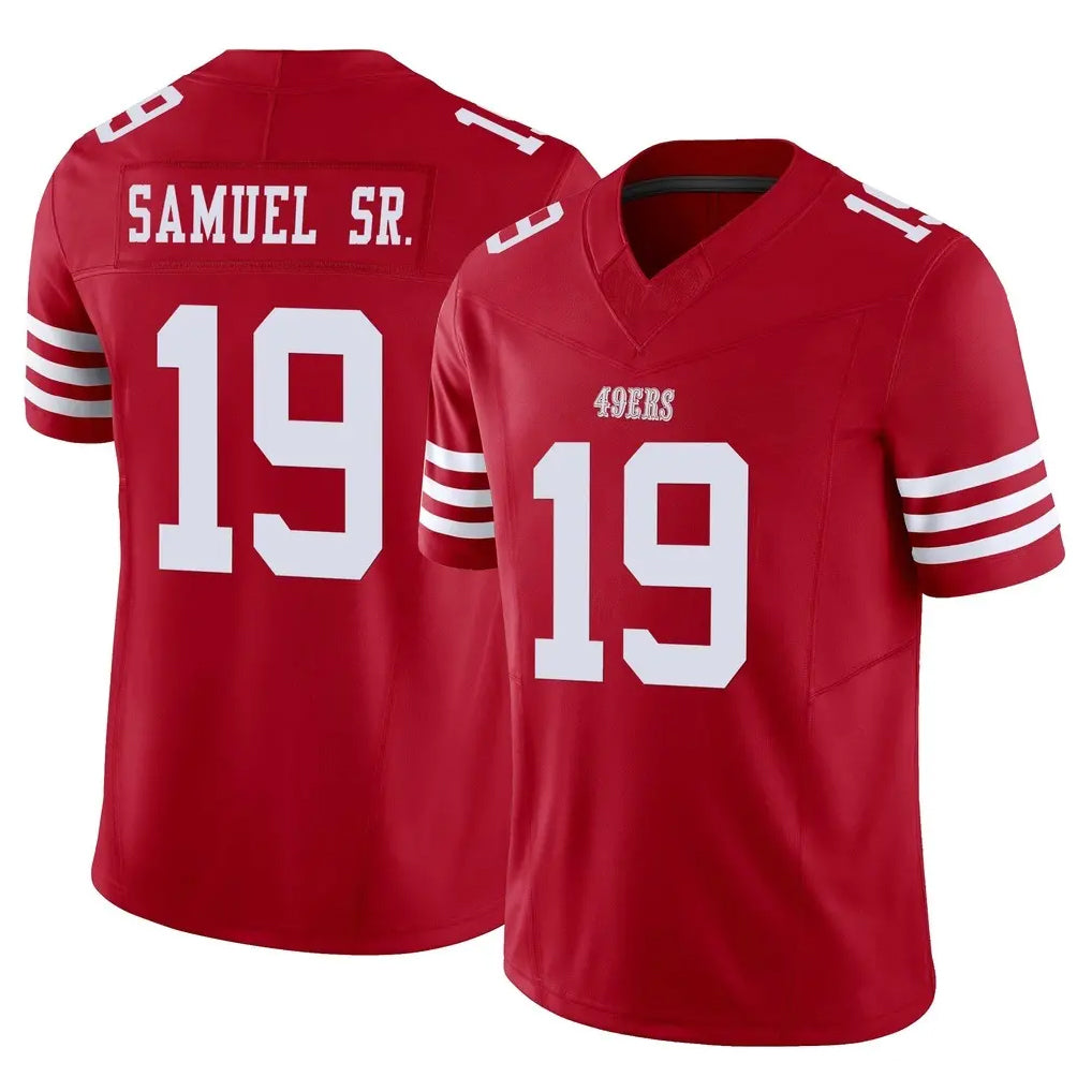 Kdoa SF.49ers #19 Deebo Samuel Sr. Player Red Limited Vapor F.U.S.E. Home Game Stitched Jerseys