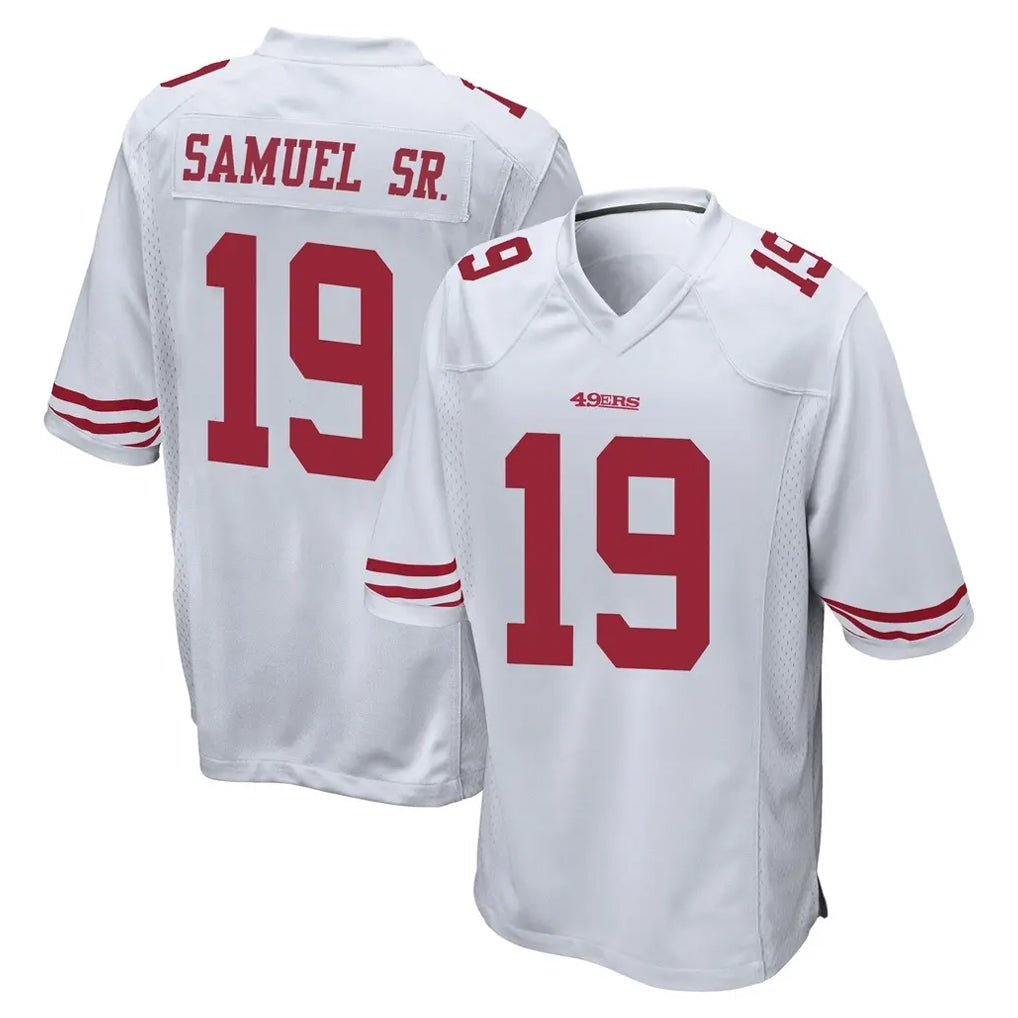 Kdoa SF.49ers #19 Deebo Samuel Sr. Player White Home Game Stitched Jerseys