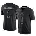 Kdoa SF.49ers #1 Ricky Pearsall Player Black RFLCTV Limited Stitched Jerseys