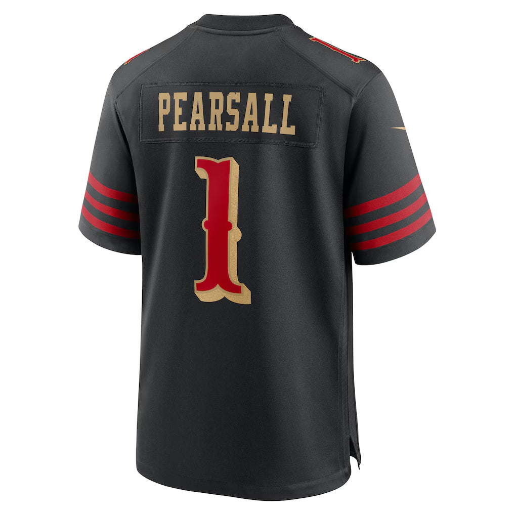 Kdoa SF.49ers #1 Ricky Pearsall Player Black Rivalries Collection Game Stitched Jerseys