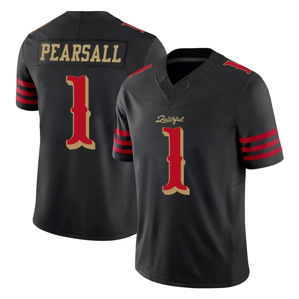 Kdoa SF.49ers #1 Ricky Pearsall Player Black Rivalries Collection Limited Stitched Jerseys