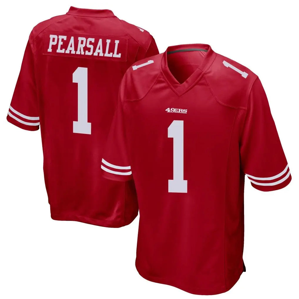 Kdoa SF.49ers #1 Ricky Pearsall Player Scarlet Game Stitched Jerseys