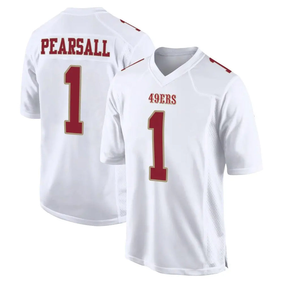 Kdoa SF.49ers #1 Ricky Pearsall Player White Fashion Game Stitched Jerseys