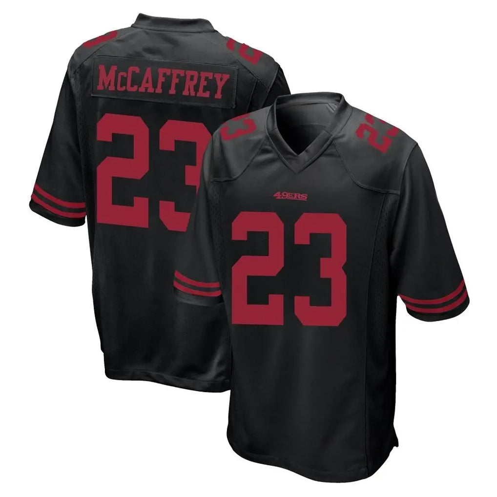 Kdoa SF.49ers #23 Christian McCaffrey Player Black Alternate Home Game Stitched Jerseys