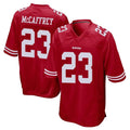 Kdoa SF.49ers #23 Christian McCaffrey Player Red Home Game Stitched Jerseys