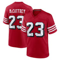 Kdoa SF.49ers #23 Christian McCaffrey Player Red Limited Alternate Home Game Stitched Jerseys