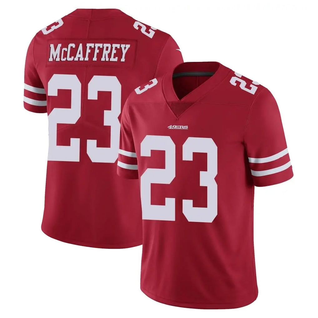 Kdoa SF.49ers #23 Christian McCaffrey Player Red Limited Vapor Untouchable Home Game Stitched Jerseys