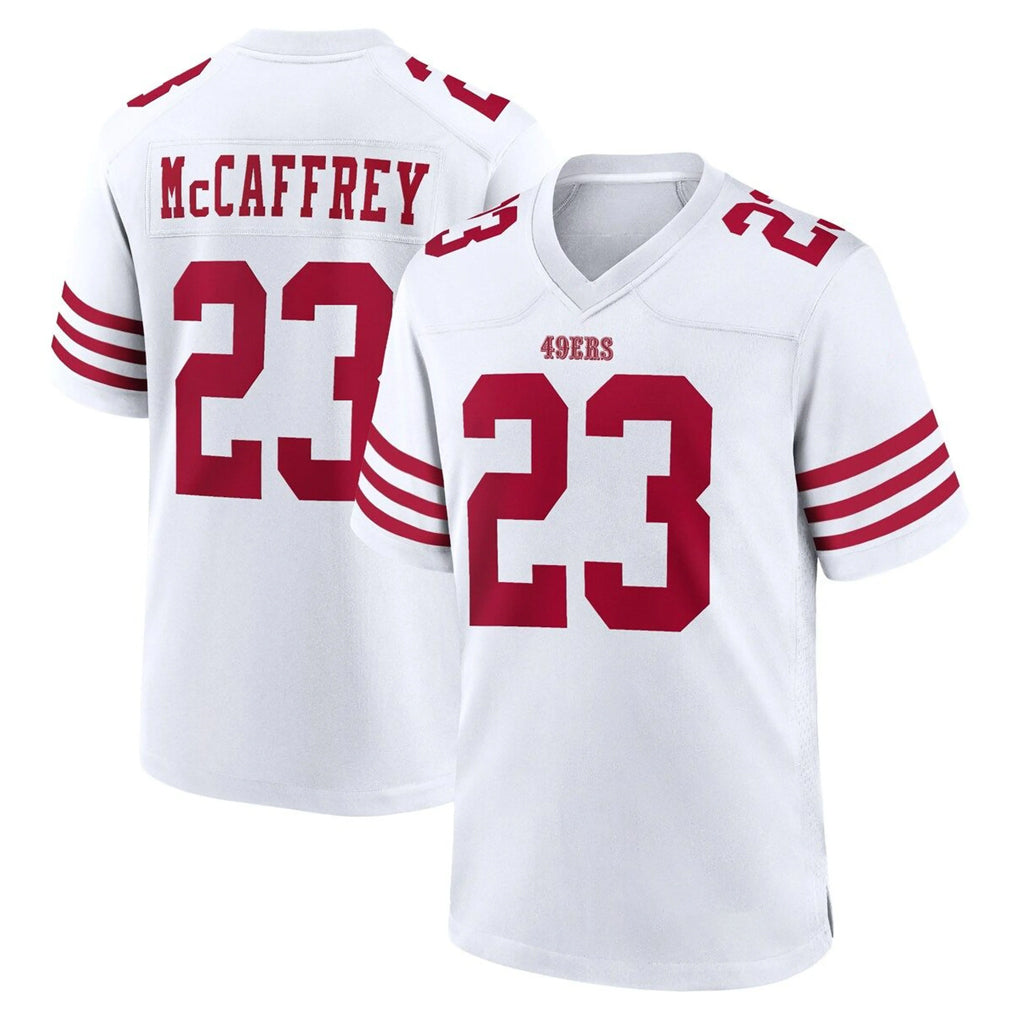 Kdoa SF.49ers #23 Christian McCaffrey Player White Game Home Stitched Jerseys