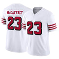 Kdoa SF.49ers #23 Christian McCaffrey Player White Limited Alternate Vapor F.U.S.E. Home Game Stitched Jerseys