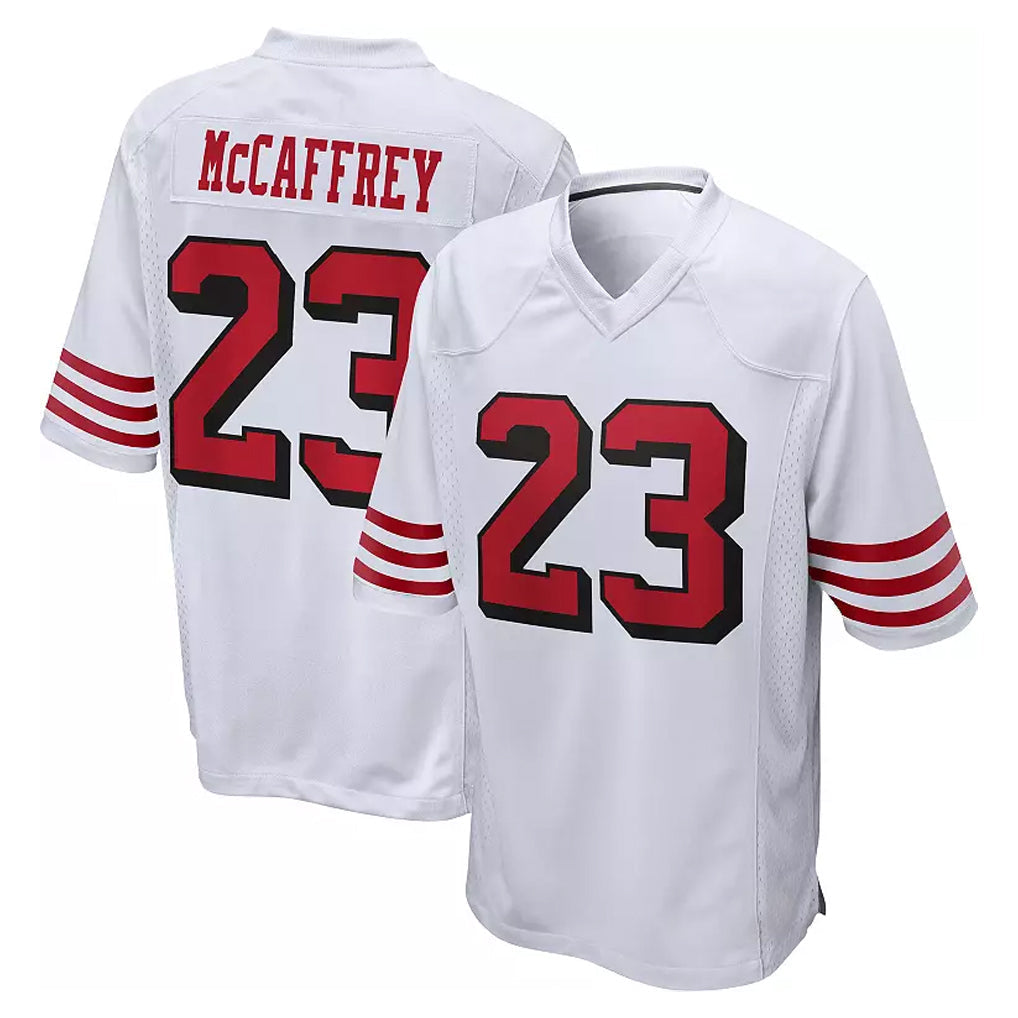 Kdoa SF.49ers #23 Christian McCaffrey Player White Limited Home Game Stitched Jerseys