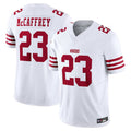 Kdoa SF.49ers #23 Christian McCaffrey Player White Vapor F.U.S.E. Limited Stitched Jerseys