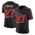 Kdoa SF.49ers #27 Ji'Ayir Brown Player Black Limited Rivalries Collection Home Game Stitched Jerseys
