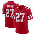 Kdoa SF.49ers #27 Ji'Ayir Brown Player Red Game Home Stitched Jerseys