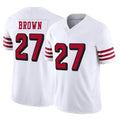Kdoa SF.49ers #27 Ji'Ayir Brown Player White Limited Alternate Vapor F.U.S.E. Home Game Stitched Jerseys