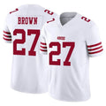 Kdoa SF.49ers #27 Ji'Ayir Brown Player White Limited Vapor F.U.S.E. Home Game Stitched Jerseys
