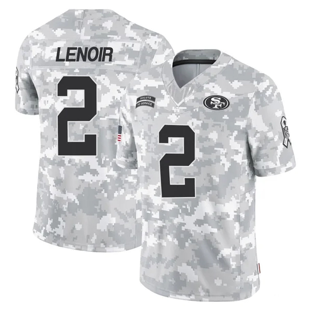 Kdoa SF.49ers #2 Deommodore Lenoir Player Arctic Camo Limited Salute To Service Home Game Stitched Jerseys