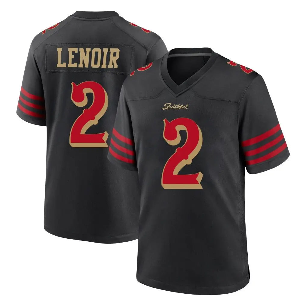 Kdoa SF.49ers #2 Deommodore Lenoir Player Black Rivalries Collection Home Game Stitched Jerseys