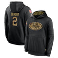 Kdoa SF.49ers #2 Deommodore Lenoir Player Black Salute to Service Sideline Performance Pullover Hoodies Home Game Stitched Jerseys