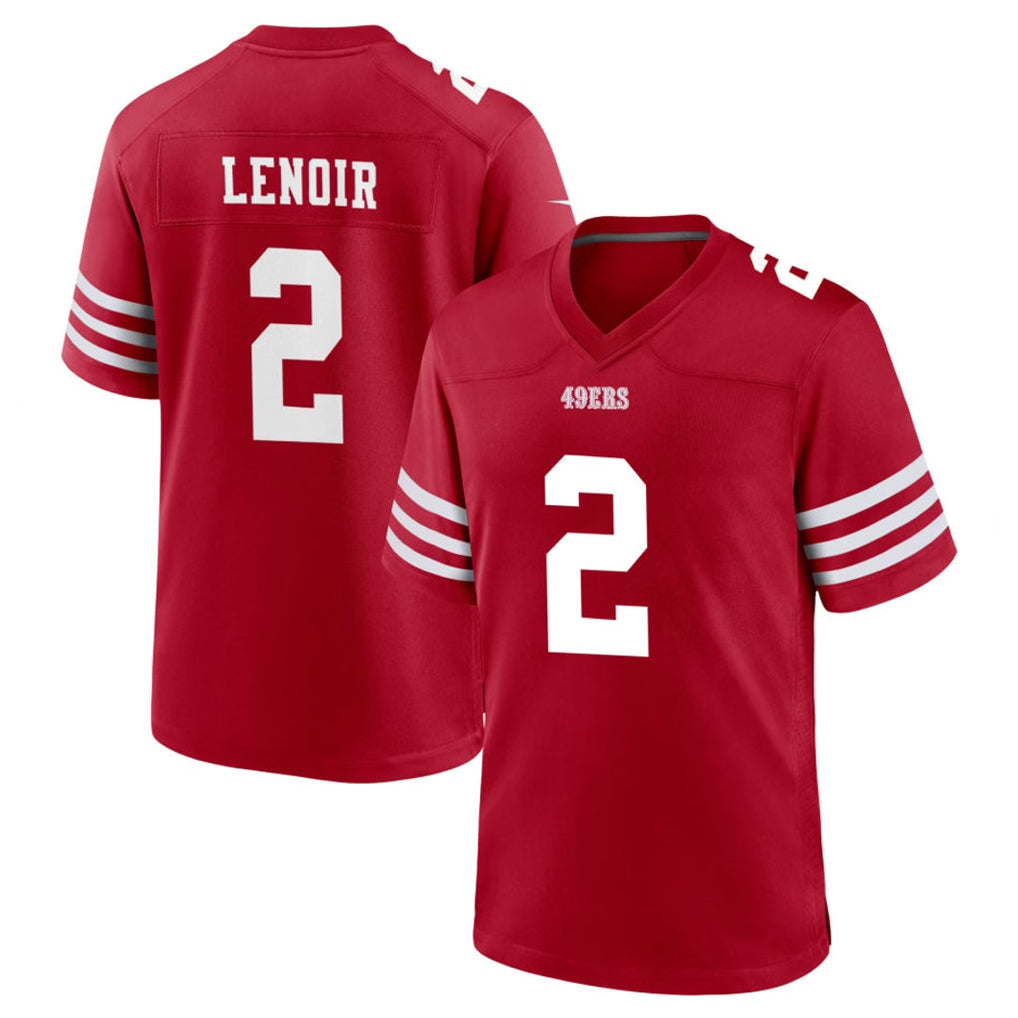 Kdoa SF.49ers #2 Deommodore Lenoir Player Red Game Home Stitched Jerseys