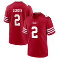 Kdoa SF.49ers #2 Deommodore Lenoir Player Red Game Home Stitched Jerseys