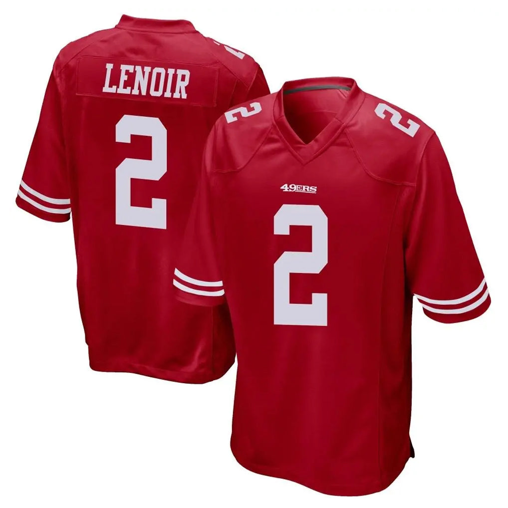 Kdoa SF.49ers #2 Deommodore Lenoir Player Red Home Game Stitched Jerseys