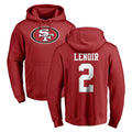Kdoa SF.49ers #2 Deommodore Lenoir Player Red LOGO Pullover Hoodies Home Game Stitched Jerseys