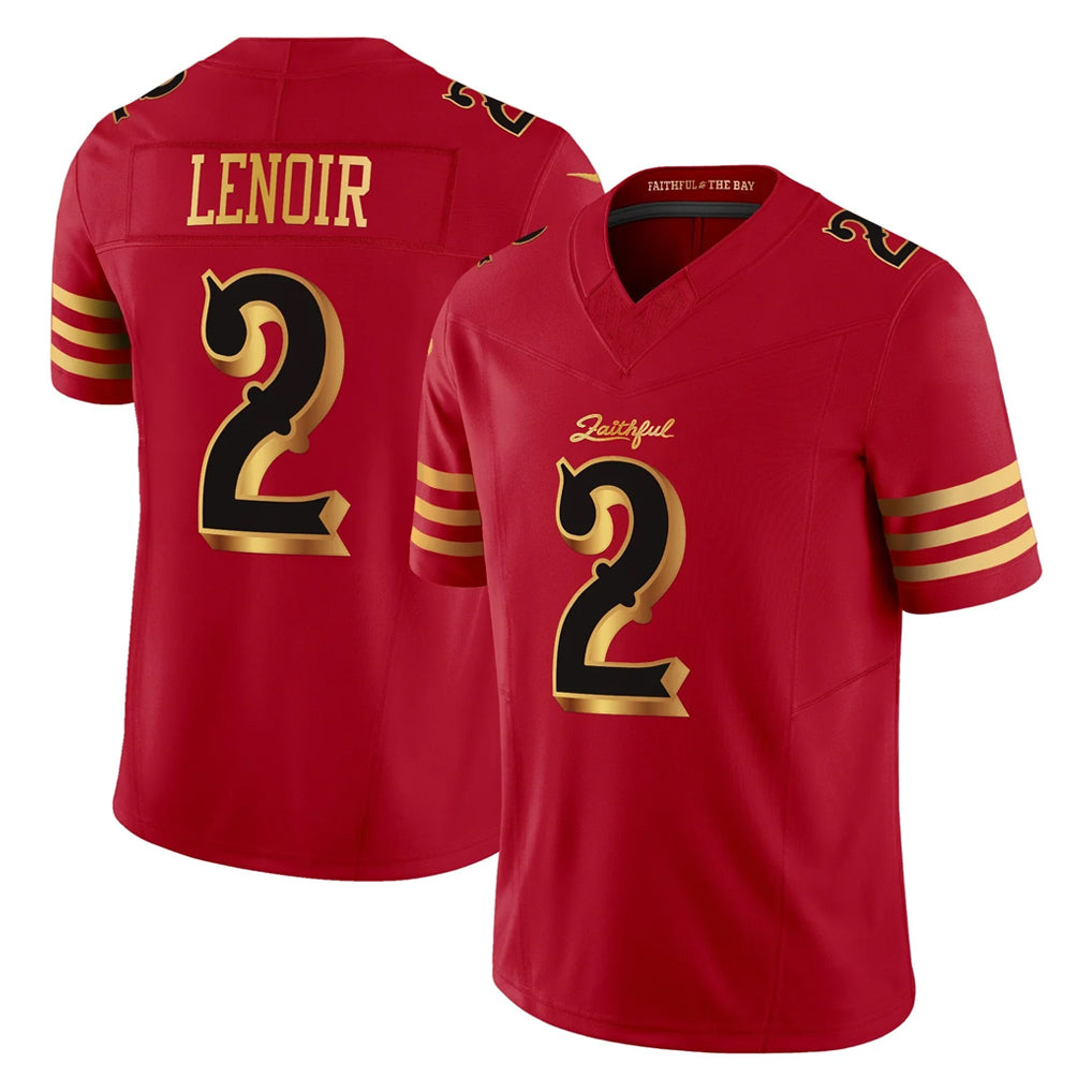Kdoa SF.49ers #2 Deommodore Lenoir Player Red Rivalries Vapor Limited Home Game Stitched Jerseys