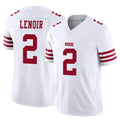 Kdoa SF.49ers #2 Deommodore Lenoir Player White Limited Vapor F.U.S.E. Home Game Stitched Jerseys
