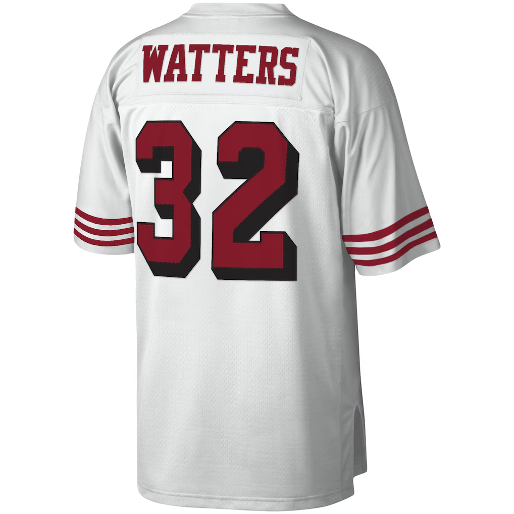 Kdoa SF.49ers #32 Ricky Watters Mitchell & Ness White Legacy Replica Jersey
