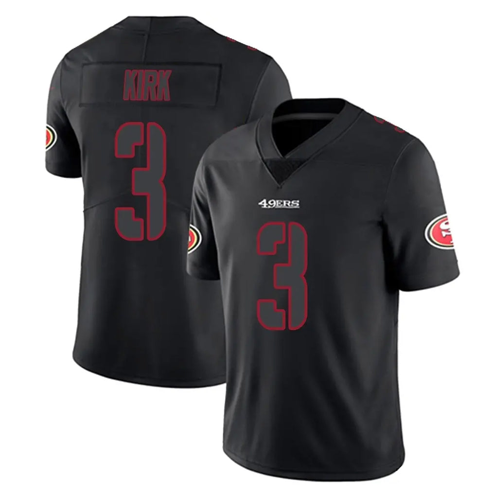 Kdoa SF.49ers #3 Christian Kirk Player Black Impact Limited Home Game Stitched Jerseys