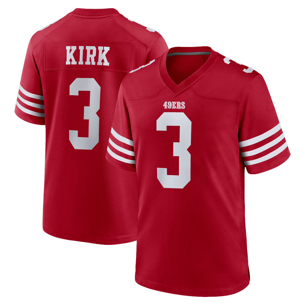 Kdoa SF.49ers #3 Christian Kirk Player Red Game Home Stitched Jerseys