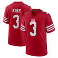 Kdoa SF.49ers #3 Christian Kirk Player Red Game Home Stitched Jerseys