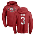 Kdoa SF.49ers #3 Christian Kirk Player Red LOGO Pullover Hoodies Home Game Stitched Jerseys