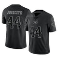 Kdoa SF.49ers #44 Kyle Juszczyk Player Black Limited Reflective Home Game Stitched Jerseys