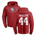 Kdoa SF.49ers #44 Kyle Juszczyk Player Red LOGO Pullover Hoodies Home Game Stitched Jerseys