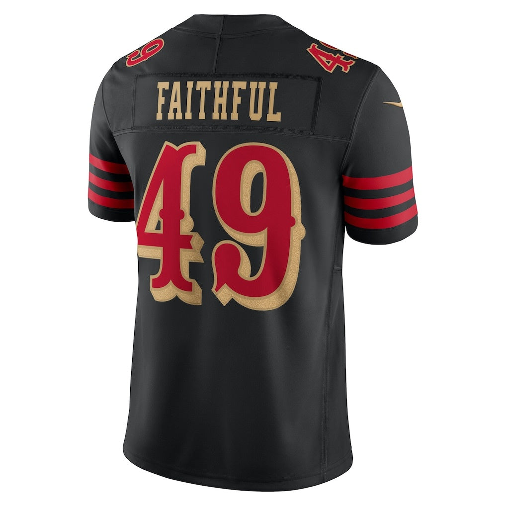 Kdoa SF.49ers #49 The Faithful Black 2025 Rivalries Collection Limited Stitched Jerseys